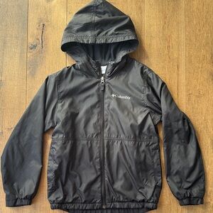 Columbia Charcoal Hooded Windbreaker size Small
